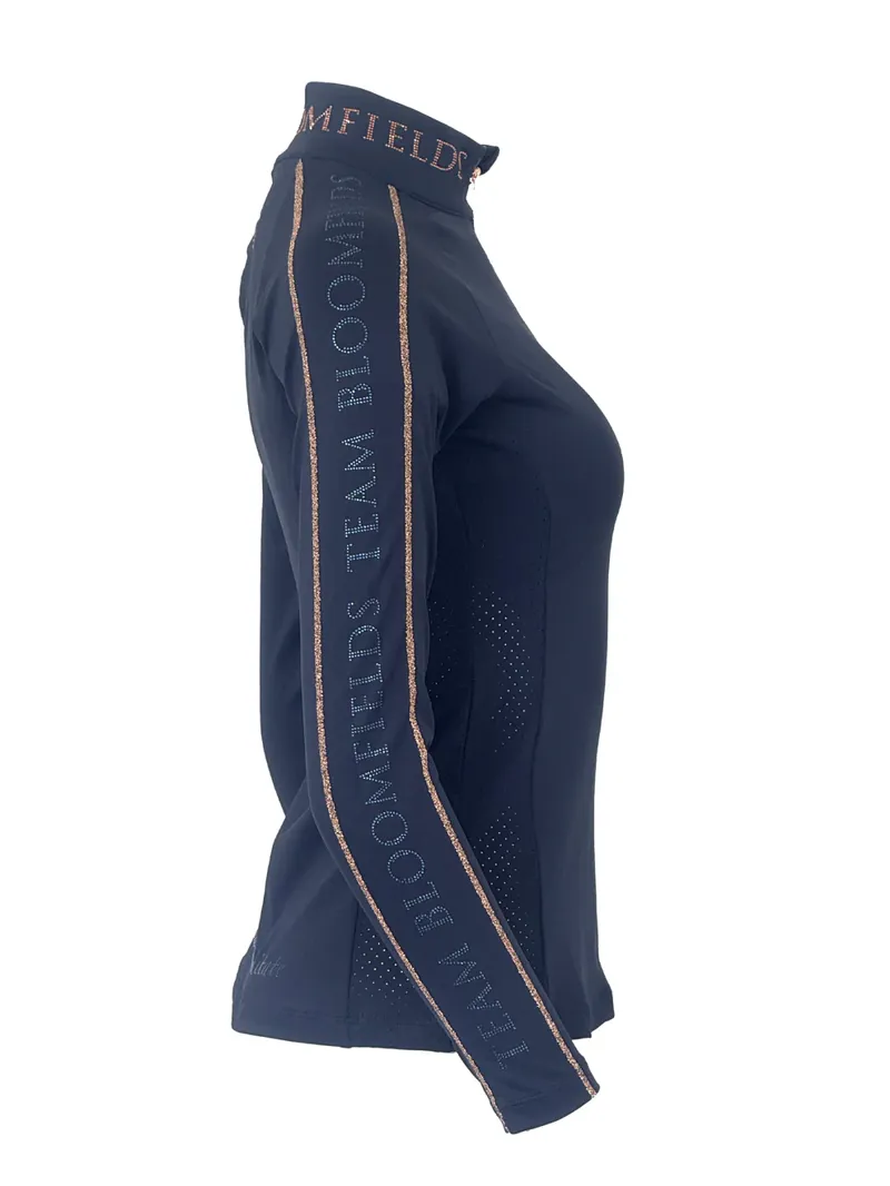Team Bloomfields Kids Chloe Navy Crystal Base Layer With Long Sleeves-1