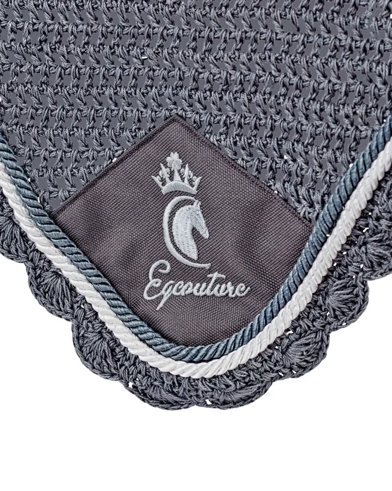 Eqcouture 'Symmetry' Fly Veil Steel Grey-1