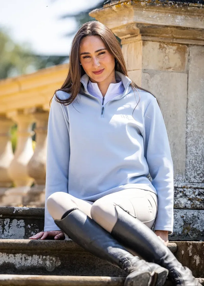 Woof Wear Ladies 1/4 Zip Fleec In Powder Blue-1