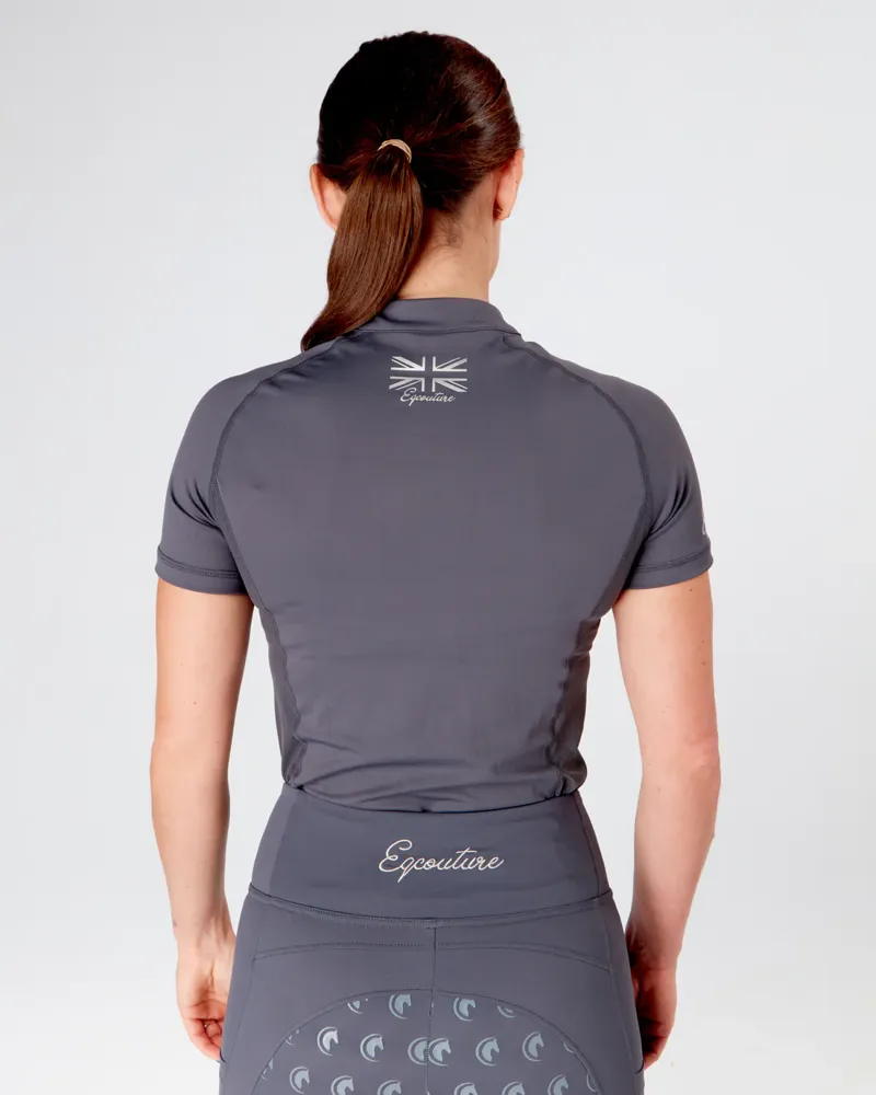 Eqcouture Slate Grey Short Sleeve Baselayer-4