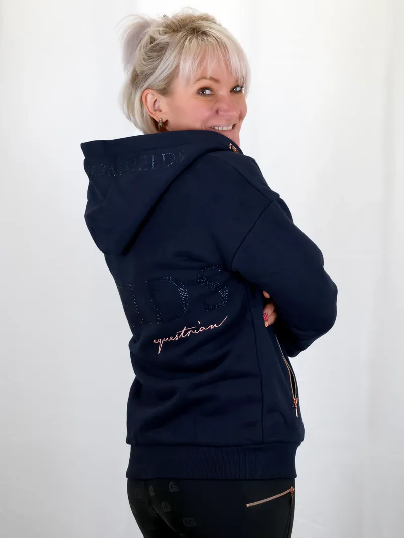 Team Bloomfields Luna Rhinestone Logo Hoodie in Navy-2