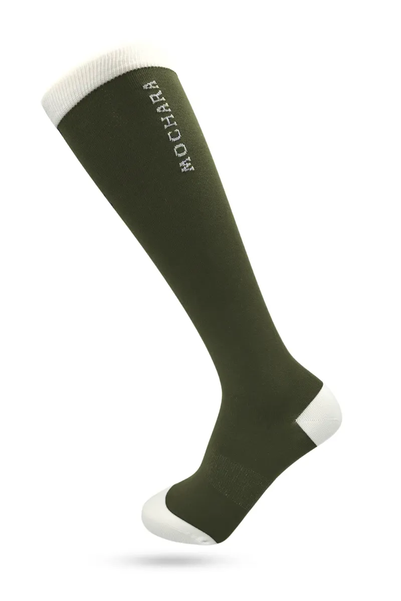 Mochara Long Riding Socks Khaki One Size