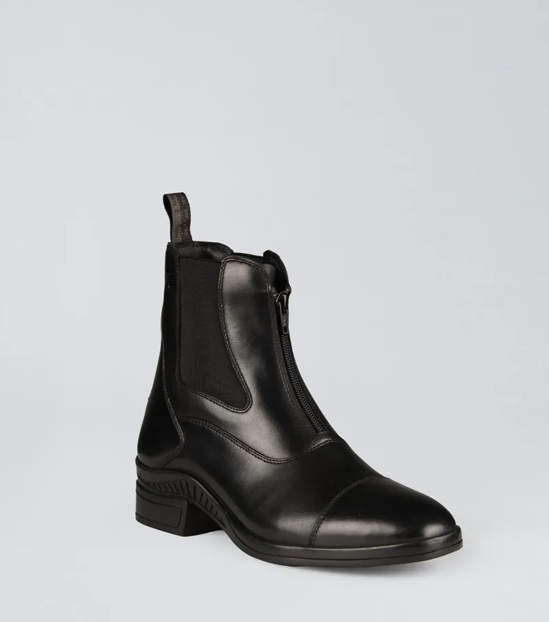 Lanark Leather Paddock Boots / Black