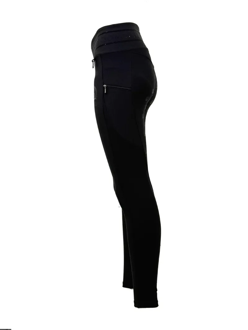 Team Bloomfields Celeste Black Crystal Leggings-2