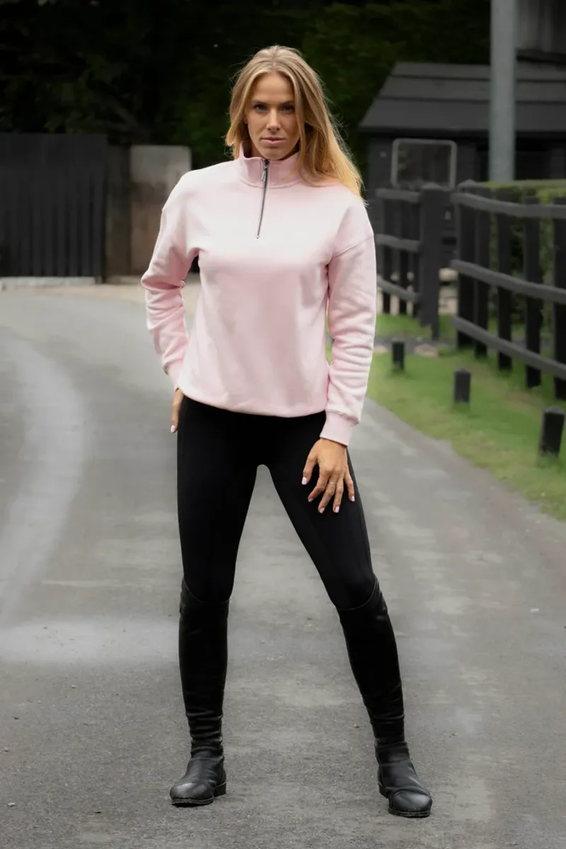 Mochara Quarter Zip Sweatshirt Baby Pink-2