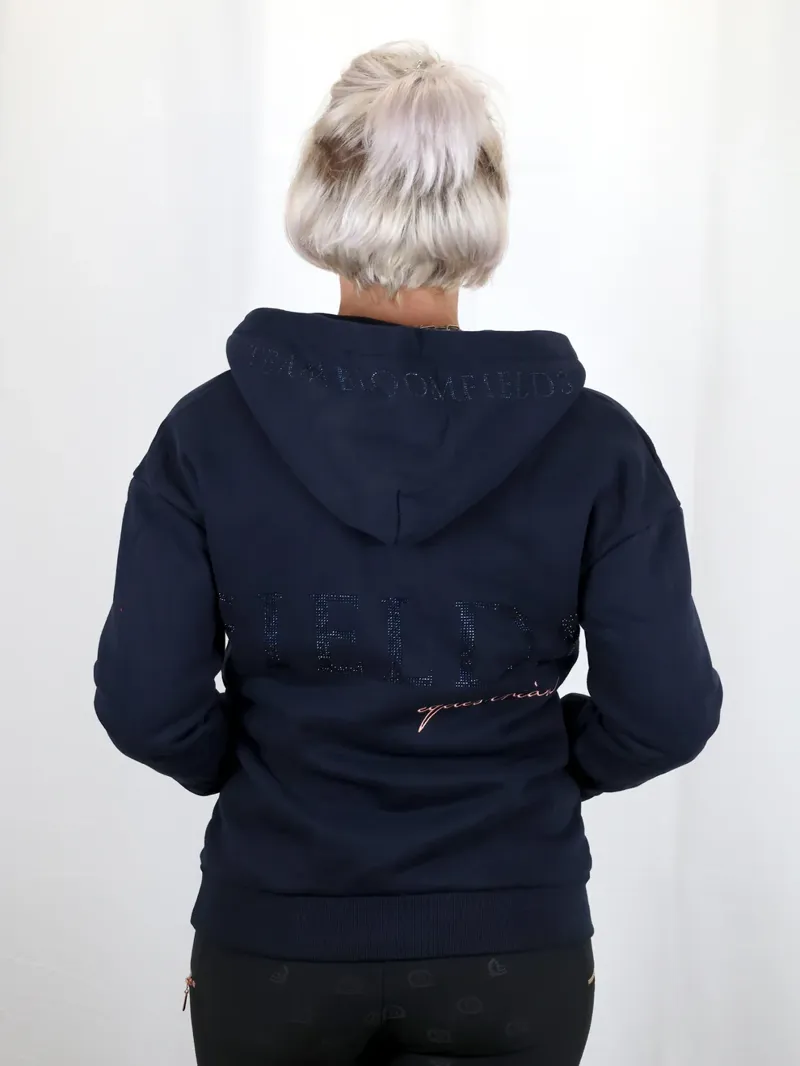 Team Bloomfields Luna Rhinestone Logo Hoodie in Navy-3