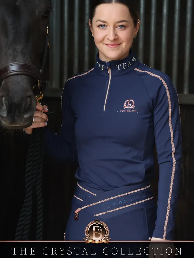 Team Bloomfields Chloe Navy Crystal Base Layer with Long Sleeves-4