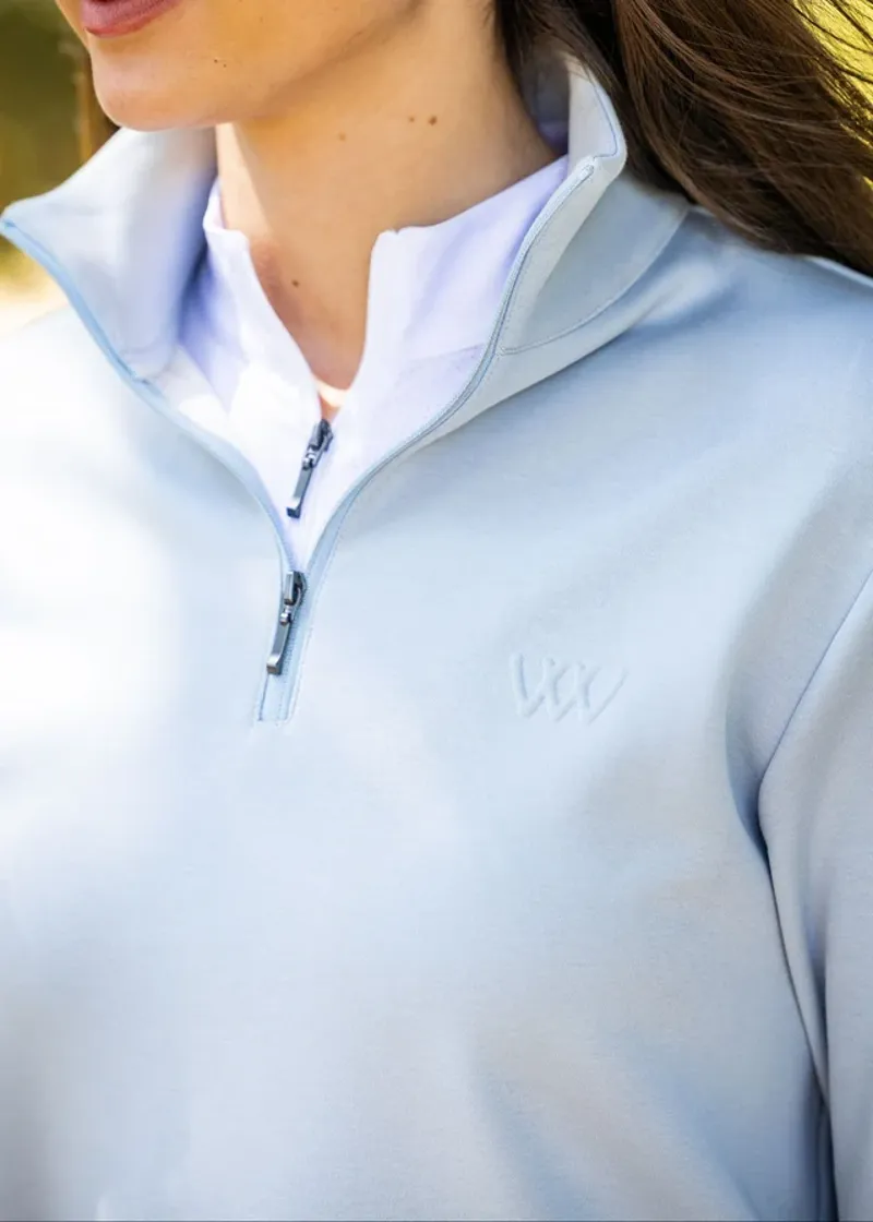 Woof Wear Ladies 1/4 Zip Fleec In Powder Blue-2
